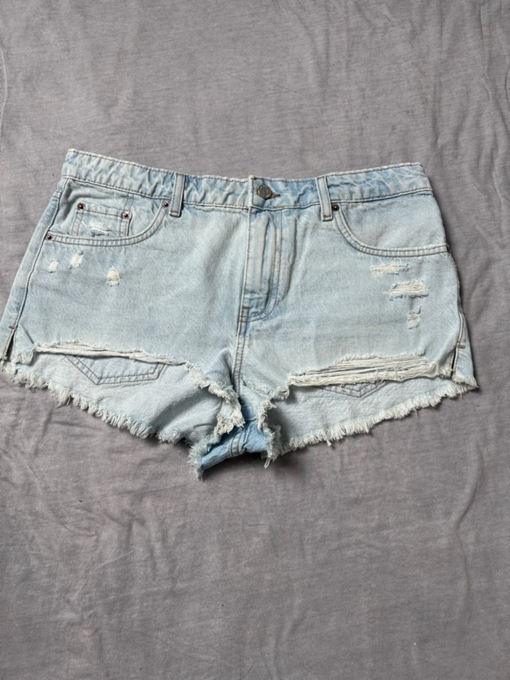NWOT- BDG Light Blue Distressed Denim Cutoff Shorts